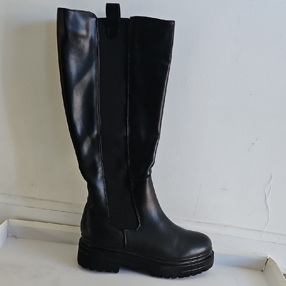 Italian Leather Knee High Boots